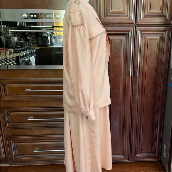 Eleanor P Brenner Women's Vintage 100% Silk Power Pink Jacket /Skirt 2 pc set - Picture 4 of 14